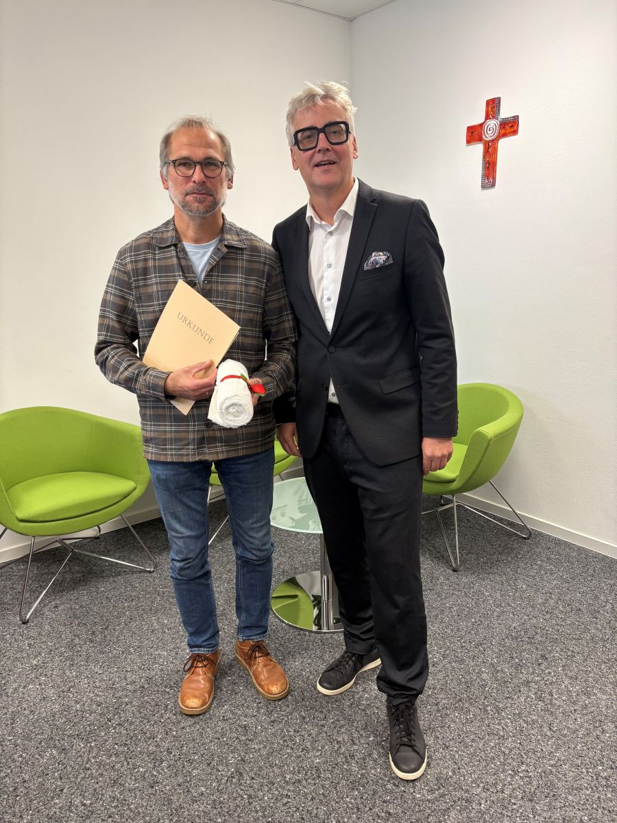 25-jähriges Dienstjubiläum Florian Hecht und Johann Staudner