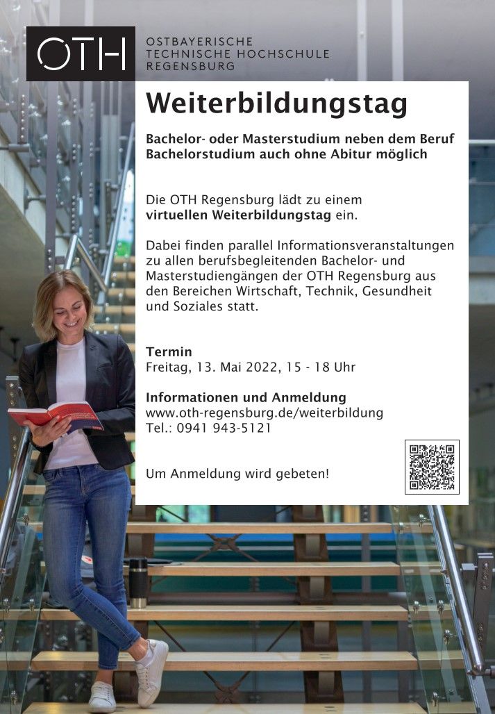 Weiterbildungstag an der OTH Regensburg am 13. Mai 2022