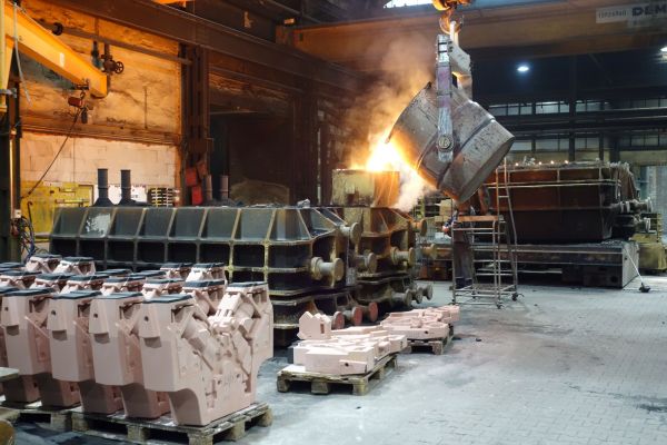 Gießen eines Kurbelgehäuses