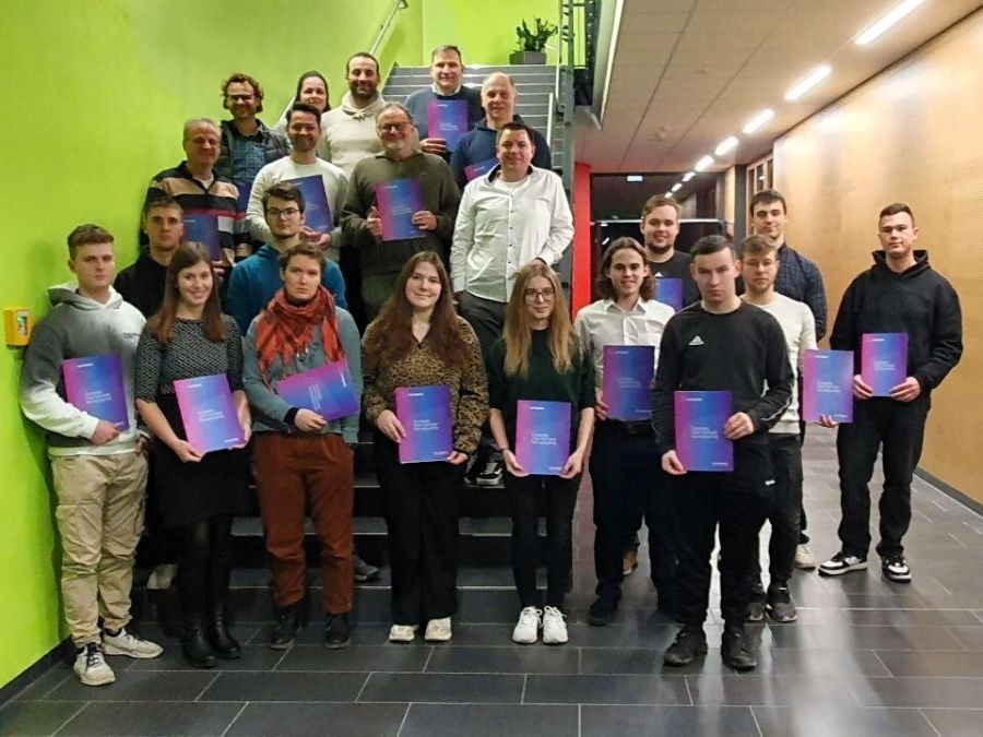 Verleihung der Europässe an Teilnehmer von Erasmus+ 2023