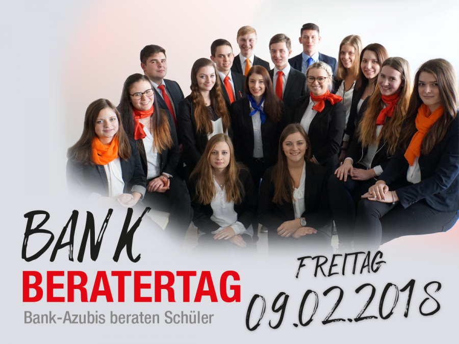Bank-Azubis beraten Schüler