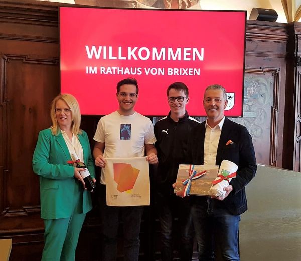 Empfang beim Bürgermeister von Brixen, Peter Brunner, im Rahmen der SMV-Fahrt im Mai 2023
