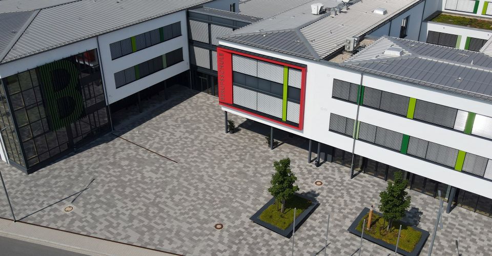 Die Berufsschule Cham von Oben