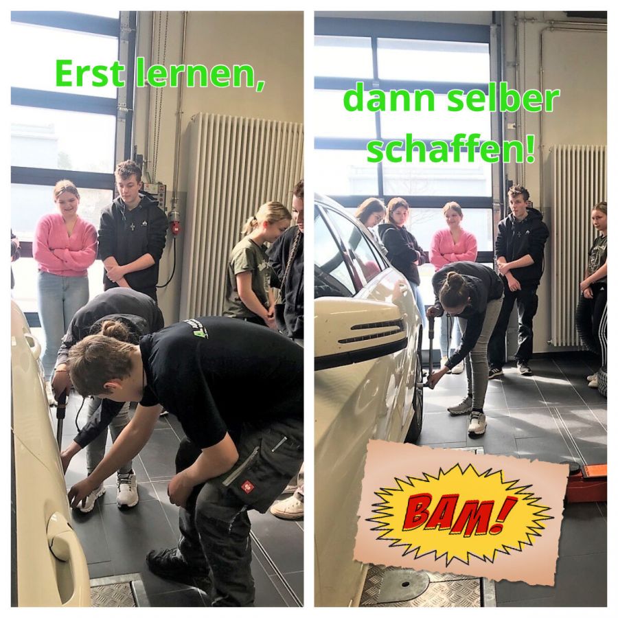 Autoreifen wechseln? Unsere Med. Fachangestellten können's!