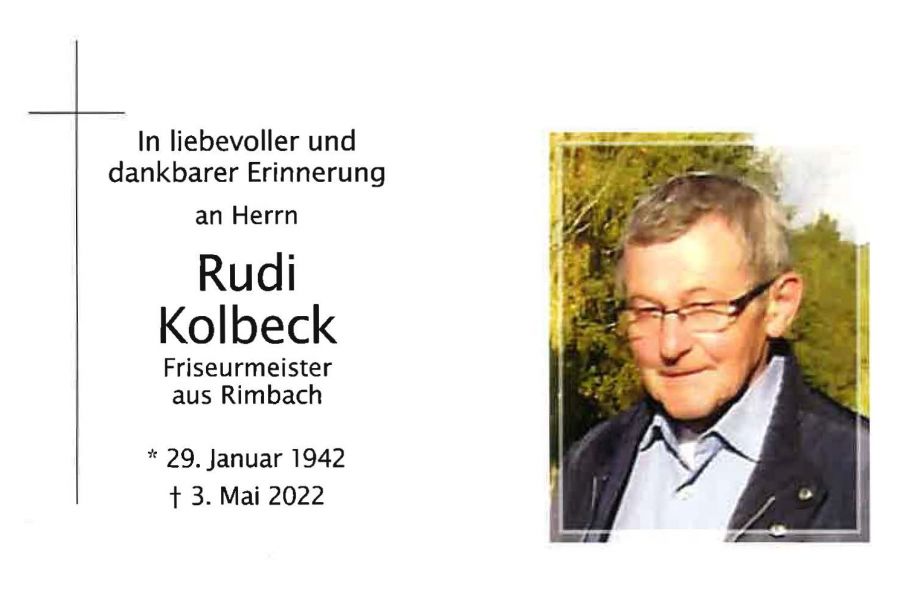 Nachruf für Rudi Kolbeck