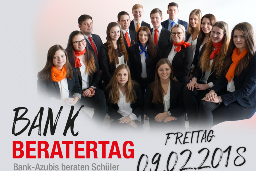 Bank-Azubis beraten Schüler