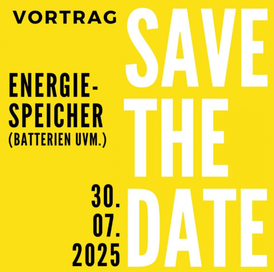 Einladung: Vortrag zum Thema Energiespeicher