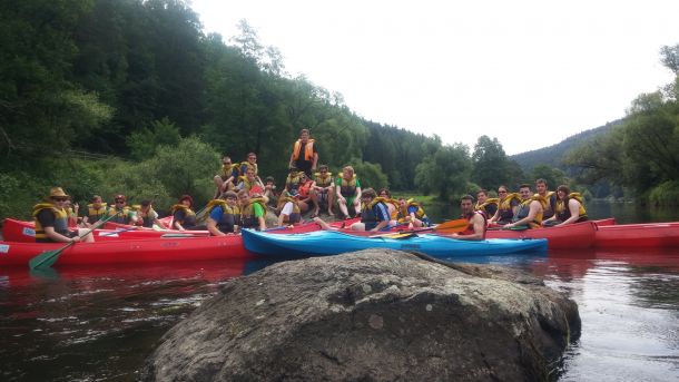 Paddeln am Regen: Gruppenfoto